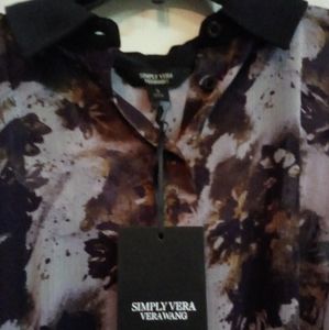 Vera Wang sleeveless shirt dress